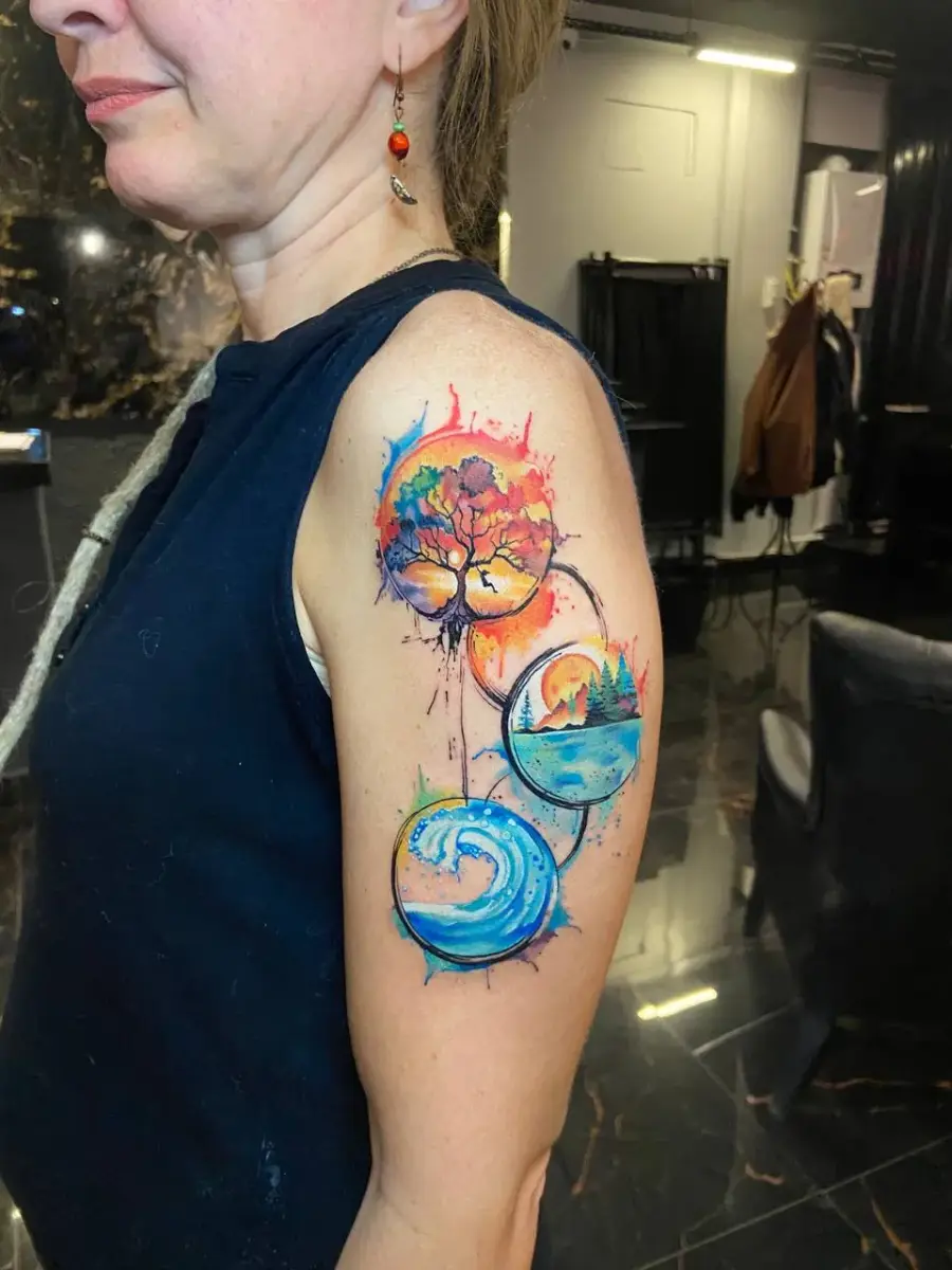 Botanical Tattoo Ideas — Floral Botanical Tattoo 001